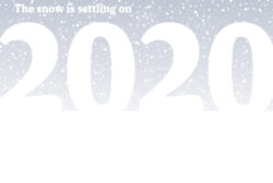 The snow is settling on 2020